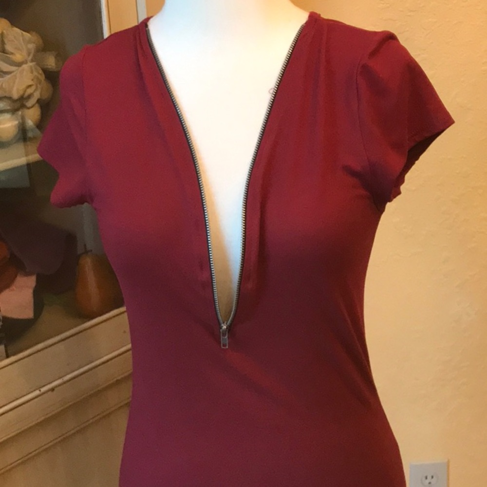 Dress with front zipper NWT